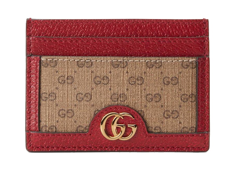 Gucci x Doraemon Card Case Ebony Rood