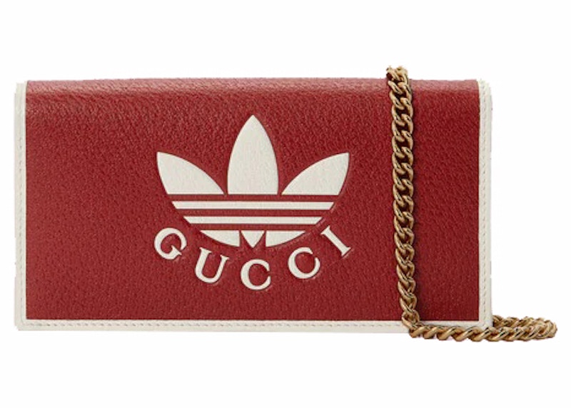 Gucci x adidas Wallet With Chain Rood
