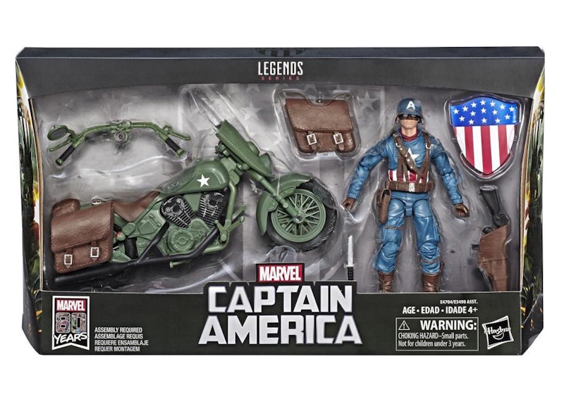 Hasbro Marvel Legends Captain America & Motorcycle Action Figure
