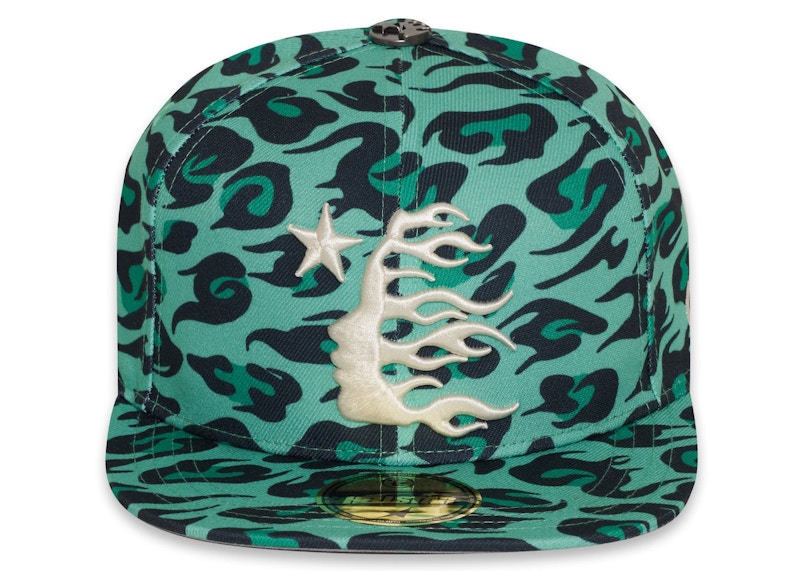 Hellstar Cheetah Print Snapback Hat Groen