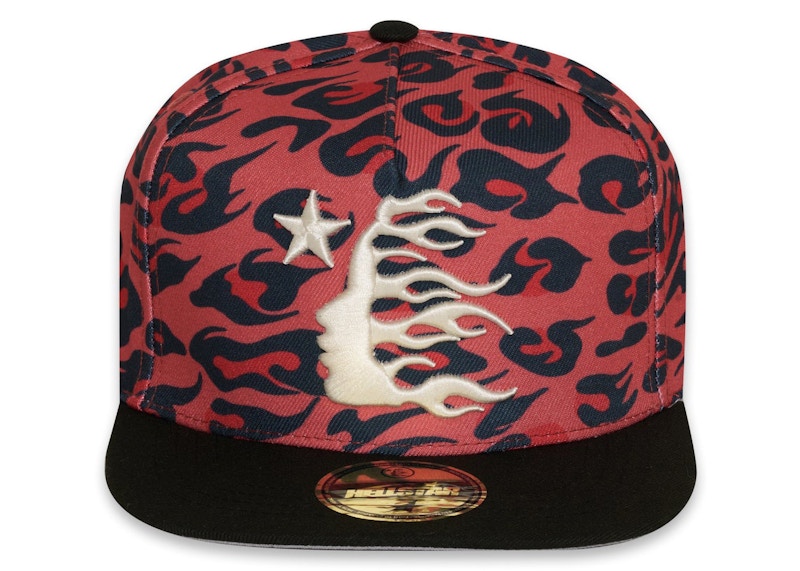 Hellstar Cheetah Print Snapback Hat Rood