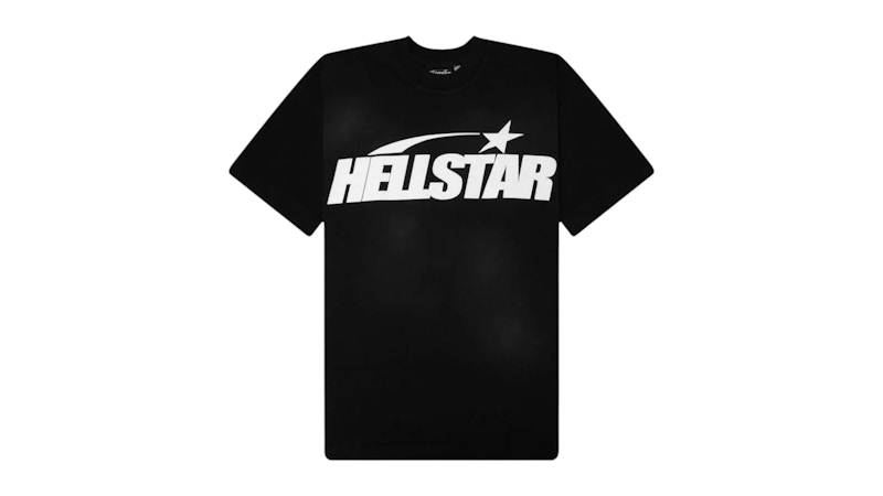 Hellstar Classic Logo Rhinestones Tee Zwart