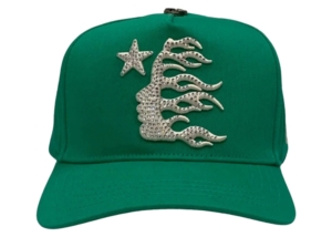 Hellstar OG Logo Rhinestone Cap Groen