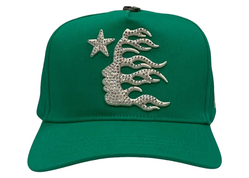 Hellstar OG Logo Rhinestone Cap Groen