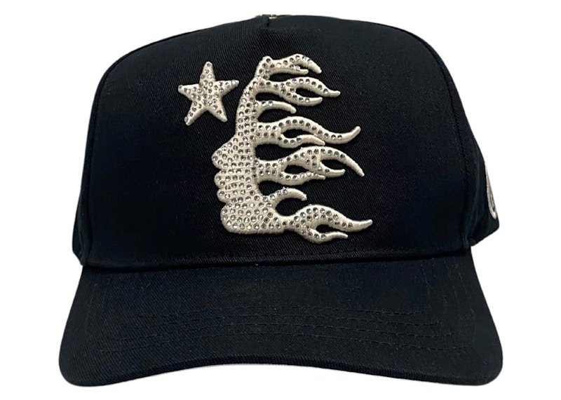 Hellstar OG Logo Rhinestone Snapback Hat Zwart
