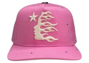 Hellstar OG Logo Rhinestone Snapback Hat Roze