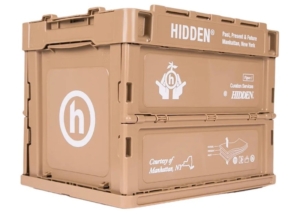 Hidden NY Stackable Mini Crate Tan