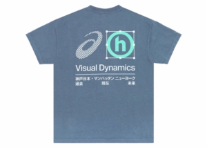 Hidden NY x ASICS Visual Dynamics Tee Blauw