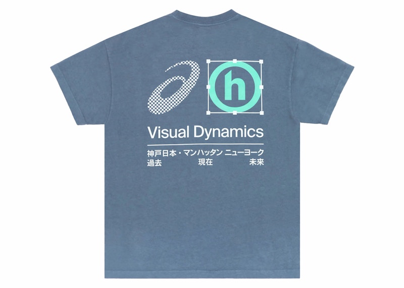 Hidden NY x ASICS Visual Dynamics Tee Blauw