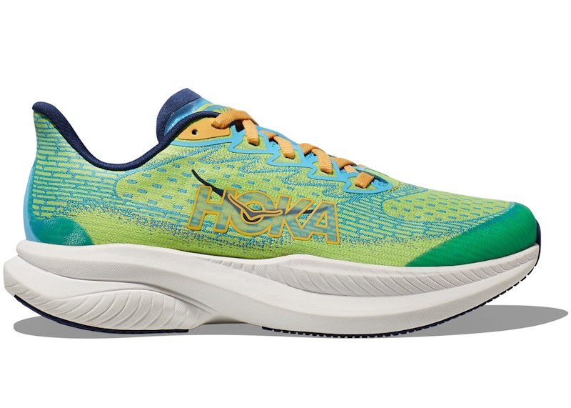 Hoka One One Mach 6 Lettuce Bellwether Blauw