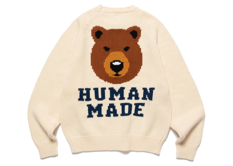 Human Made Bear Raglan Knit Sweater Wit