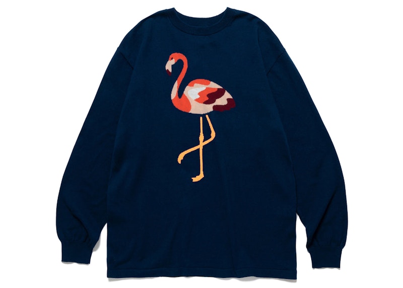 Human Made Flamingo Knit Sweater Blauw