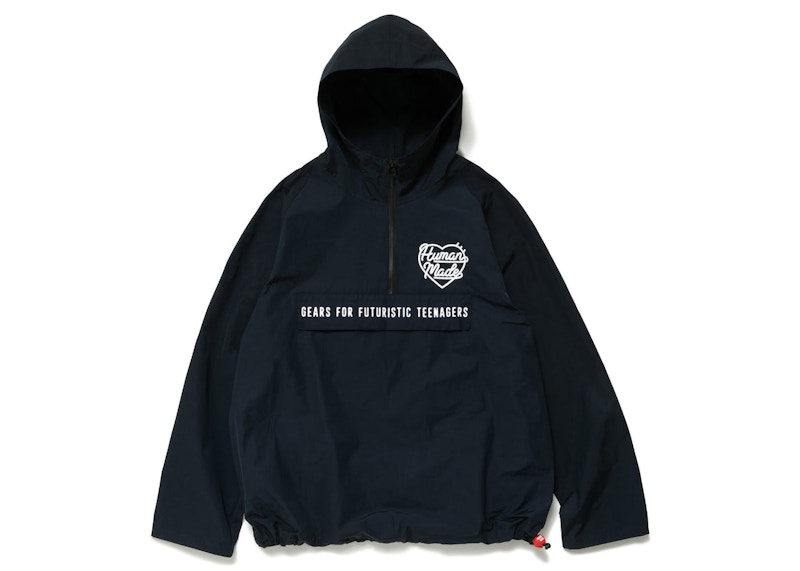 Human Made Half Zip Anorak Jacket Blauw