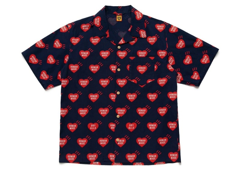 Human Made Heart Aloha Shirt Blauw