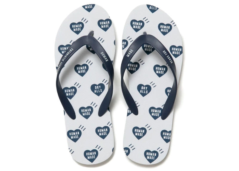Human Made Heart Flip Flops Marineblauw
