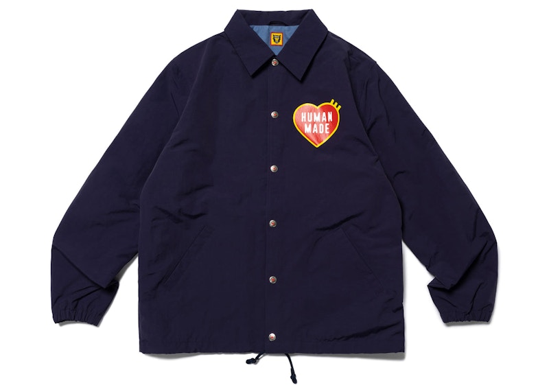 Human Made Heart Logo Coach Jacket Blauw