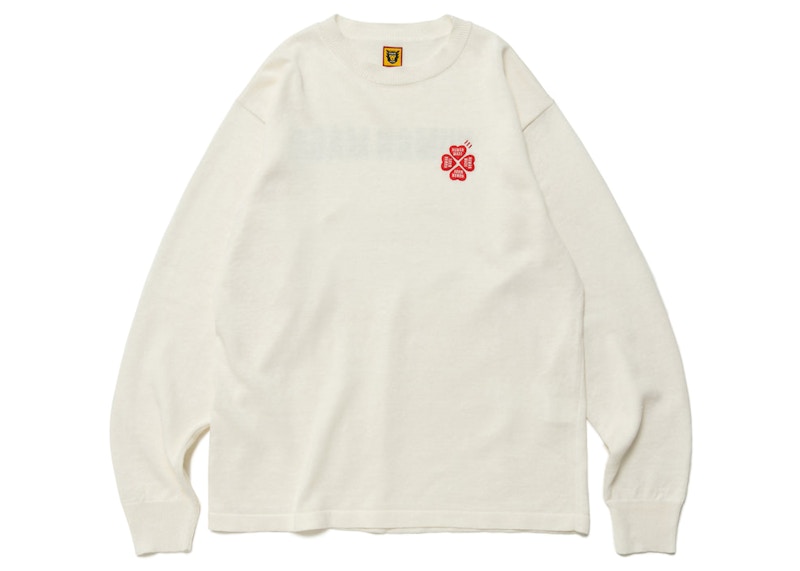 Human Made Linen Blend Knit Sweater Wit