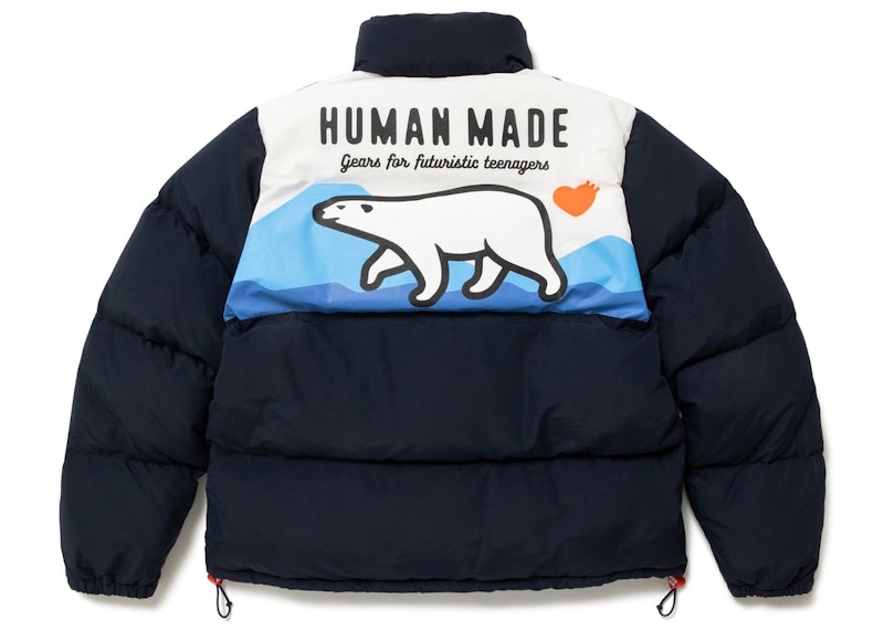 Human Made Polar Bear Down Jacket Blauw