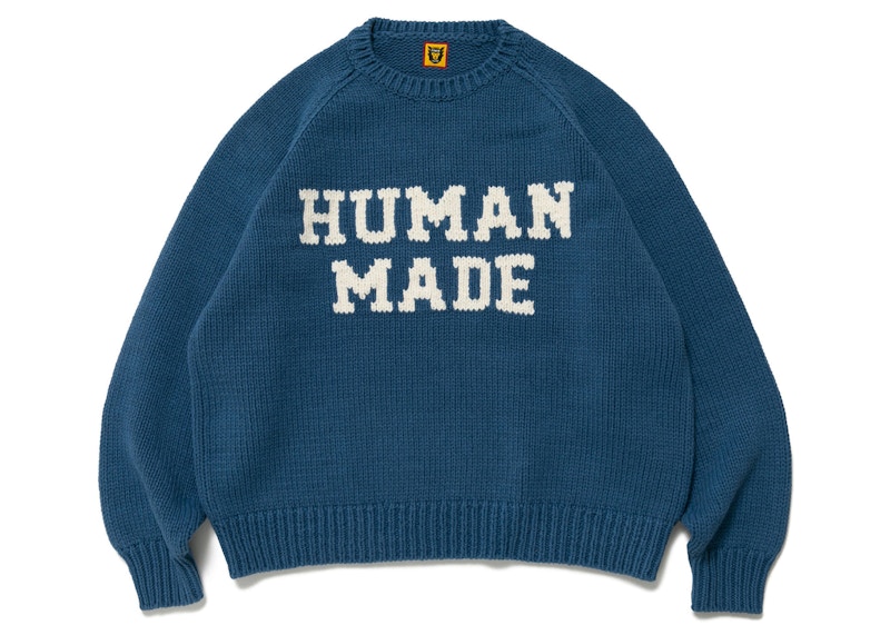 Human Made Rabbit Raglan Knit Sweater Blauw
