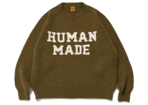Human Made Rabbit Raglan Knit Sweater Groen