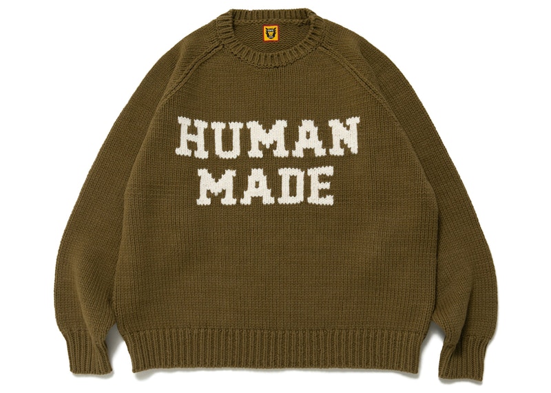 Human Made Rabbit Raglan Knit Sweater Groen
