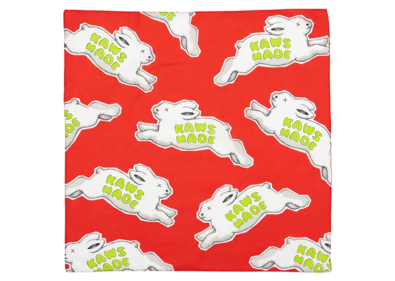 Human Made x KAWS Animal Patterned Bandana Rood