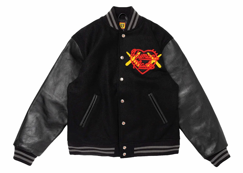 Human Made x KAWS Varsity II Jacket Zwart