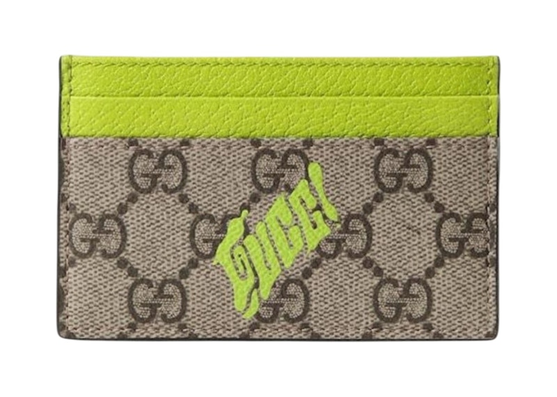Gucci Gucci Icon Fun Monogram Card Holder Groen