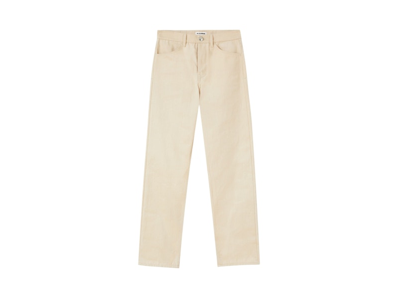 Jil Sander Mid-Rise Straight-Leg Jeans Beige