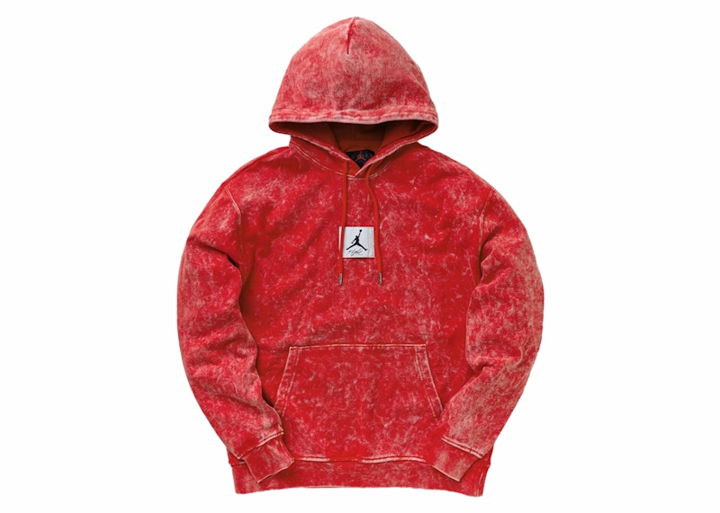 Jordan Essential Washed Fleece Hoodie Rood