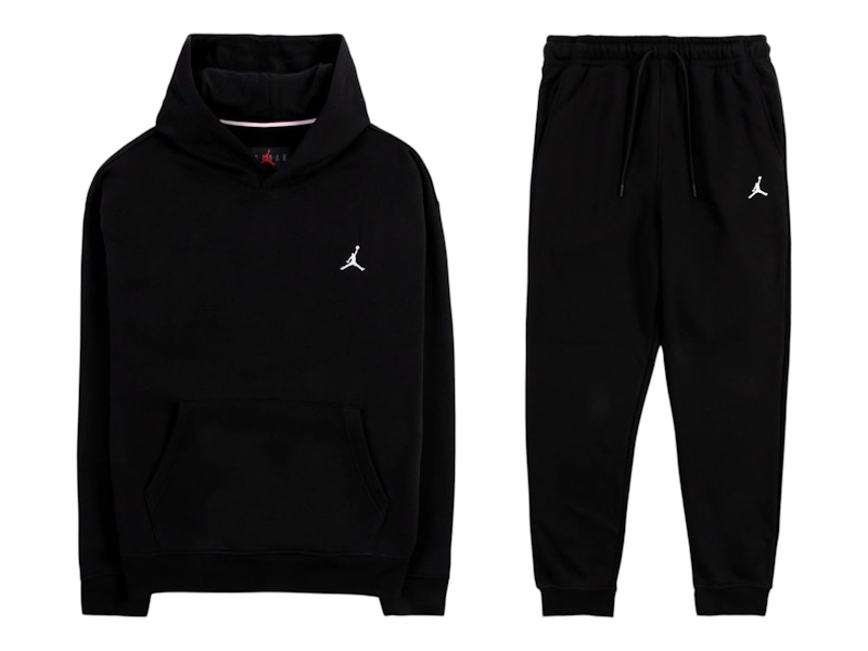 Jordan Essentials Fleece Sweatsuit Set Zwart