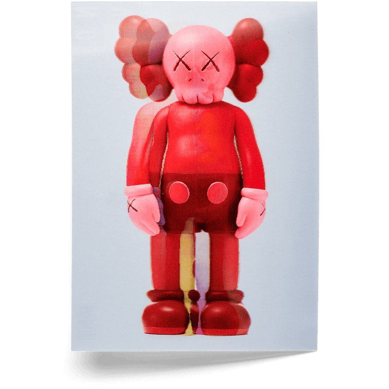 KAWS Companion Flayed Lenticular Postcard Blush
