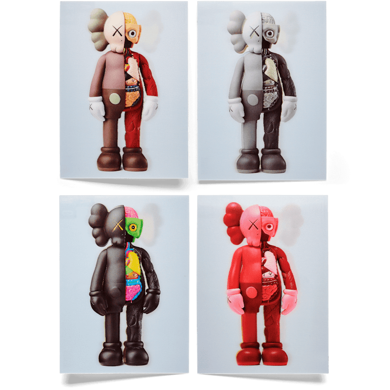 KAWS Companion Flayed Lenticular Postcard Multi