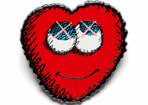 KAWS Heart Pin
