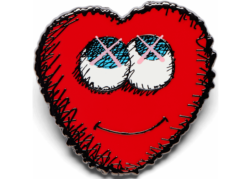 KAWS Heart Pin