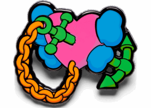 KAWS Permanent Love Pin