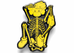 KAWS Skeleton Pin