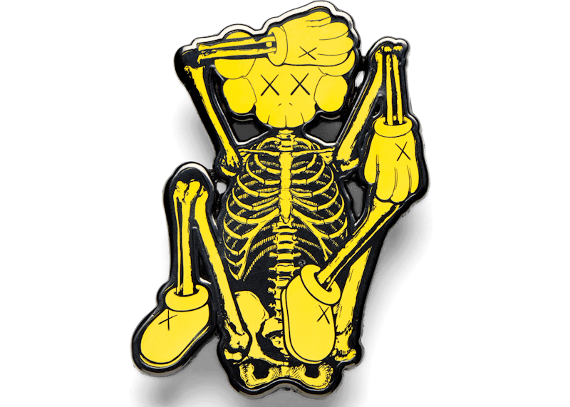 KAWS Skeleton Pin