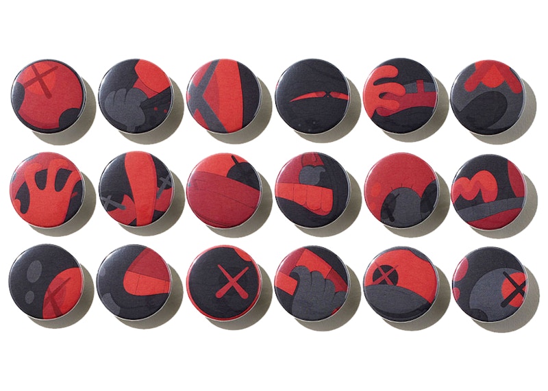 KAWS Tokyo First Button Badges Set