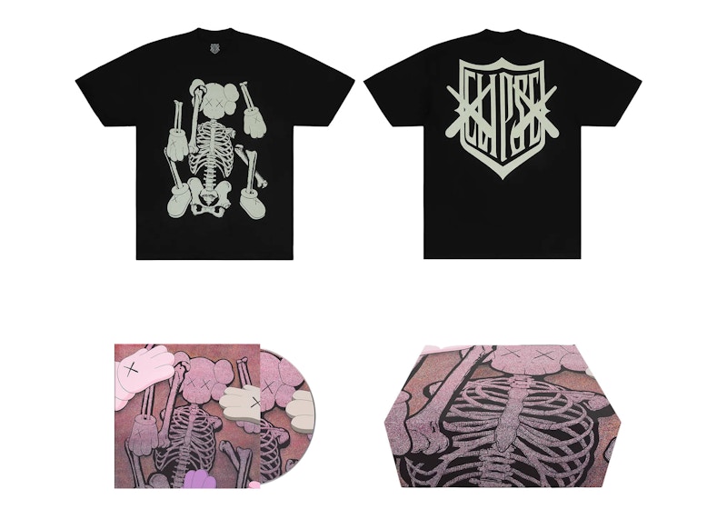 KAWS x Clipse LGSEO Tee 2 Box Set Zwart