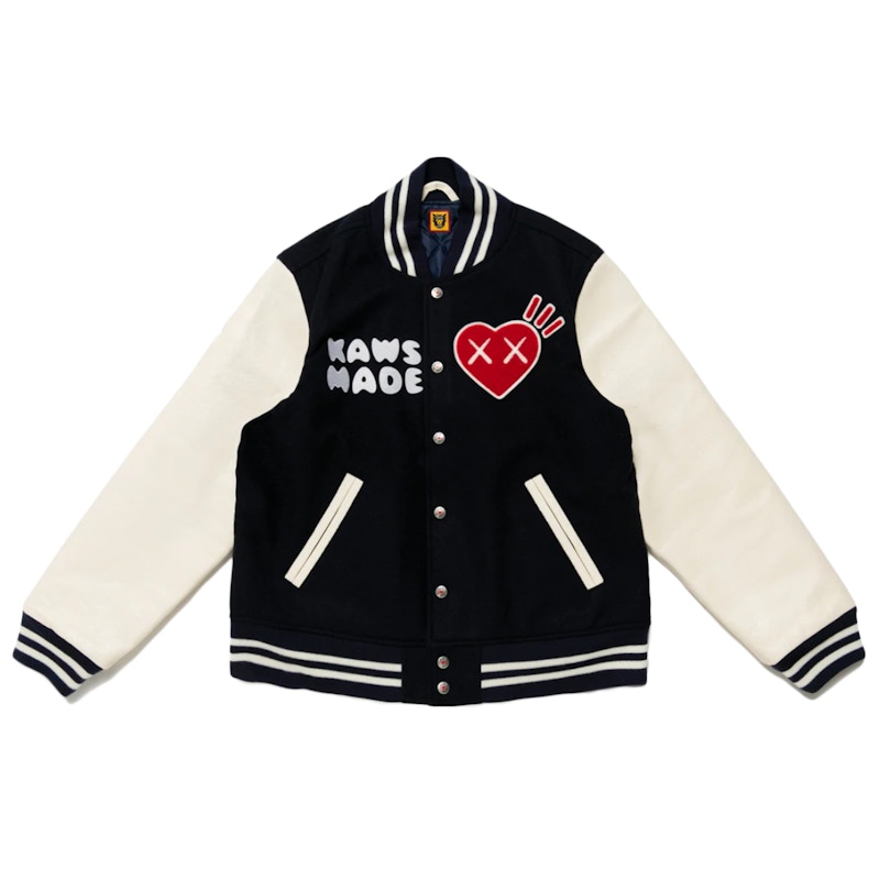 KAWS x Human Made Varsity Jacket Blauw