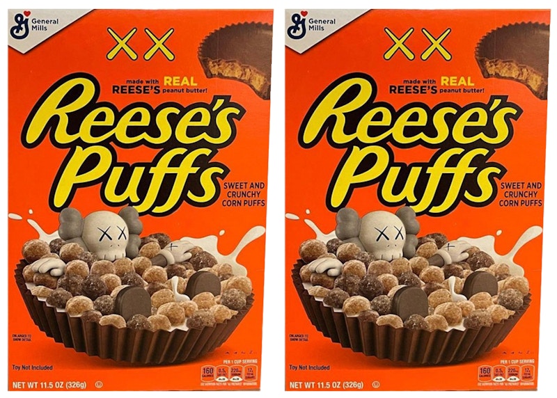 KAWS x Reese’s Puffs Cereal 2x Lot
