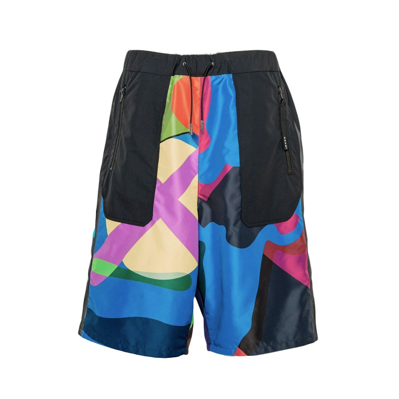 KAWS x Sacai Track Shorts Multi Multicolor