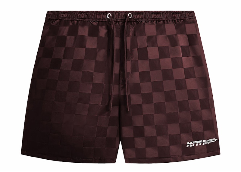 Kith Checkered Satin Collins Short Rave Raven