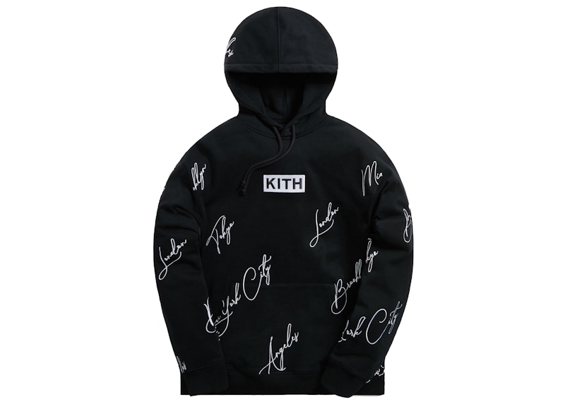 Kith City Script Hoodie Zwart