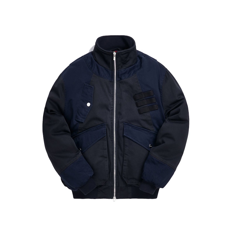 Kith Colorblocked Sateen Bomber Blauw