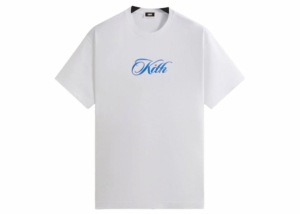 Kith Cursive Logo Tee Wit