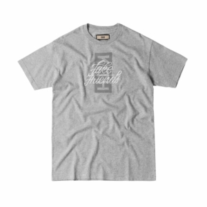 Kith Fake Friends Script Tee Heather Grijs