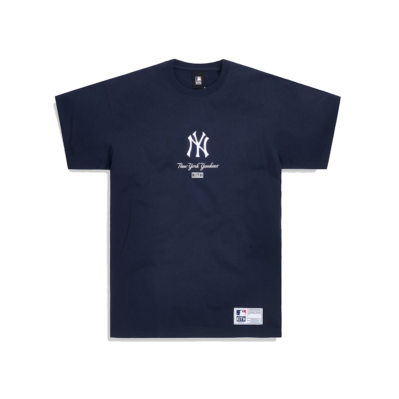 Kith For Major League Baseball New York Yankees Icon Script Box Tee Blauw