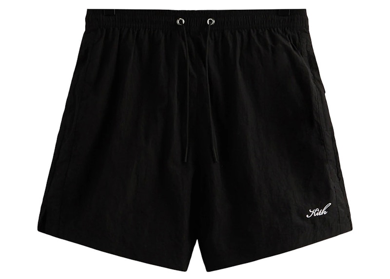 Kith Garment Washed Nylon Active Swim Short Zwart